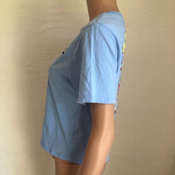 BRATZ Women’s Juniors Size M Blue Cropped Graphic T-Shirt Short Sleeves Top Tee - Picture 4 of 16